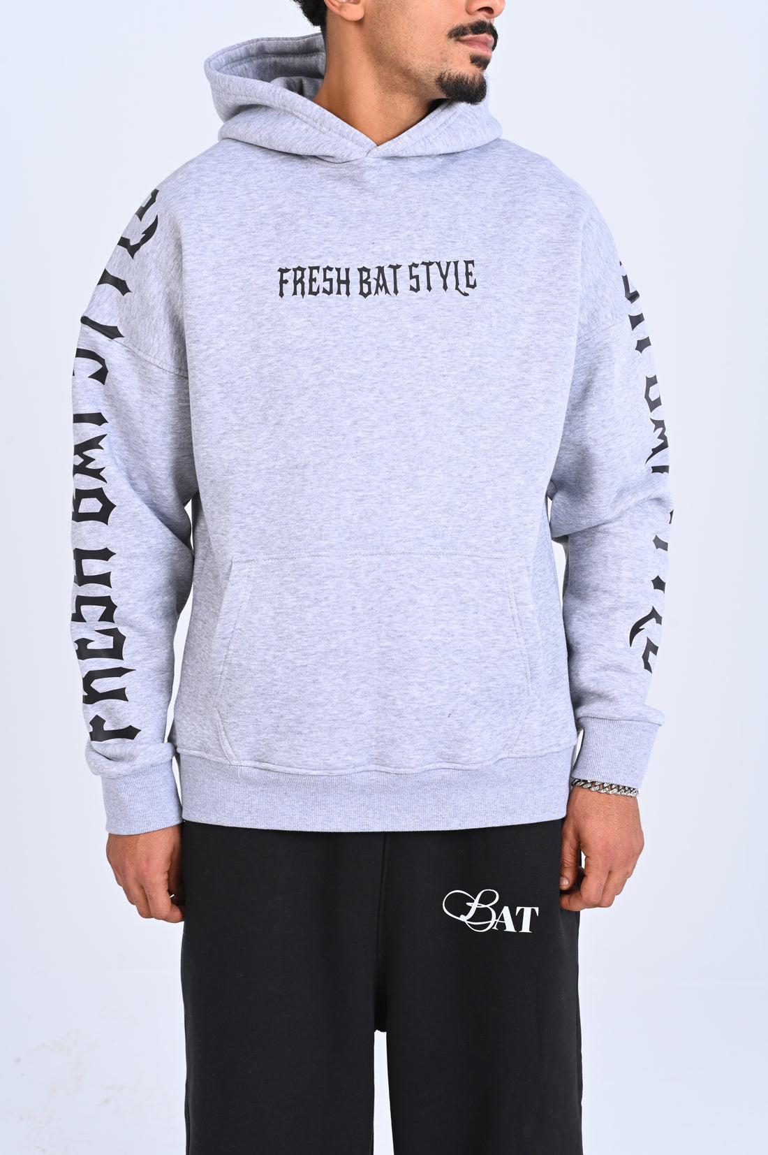 Grey fresh bat hoodie