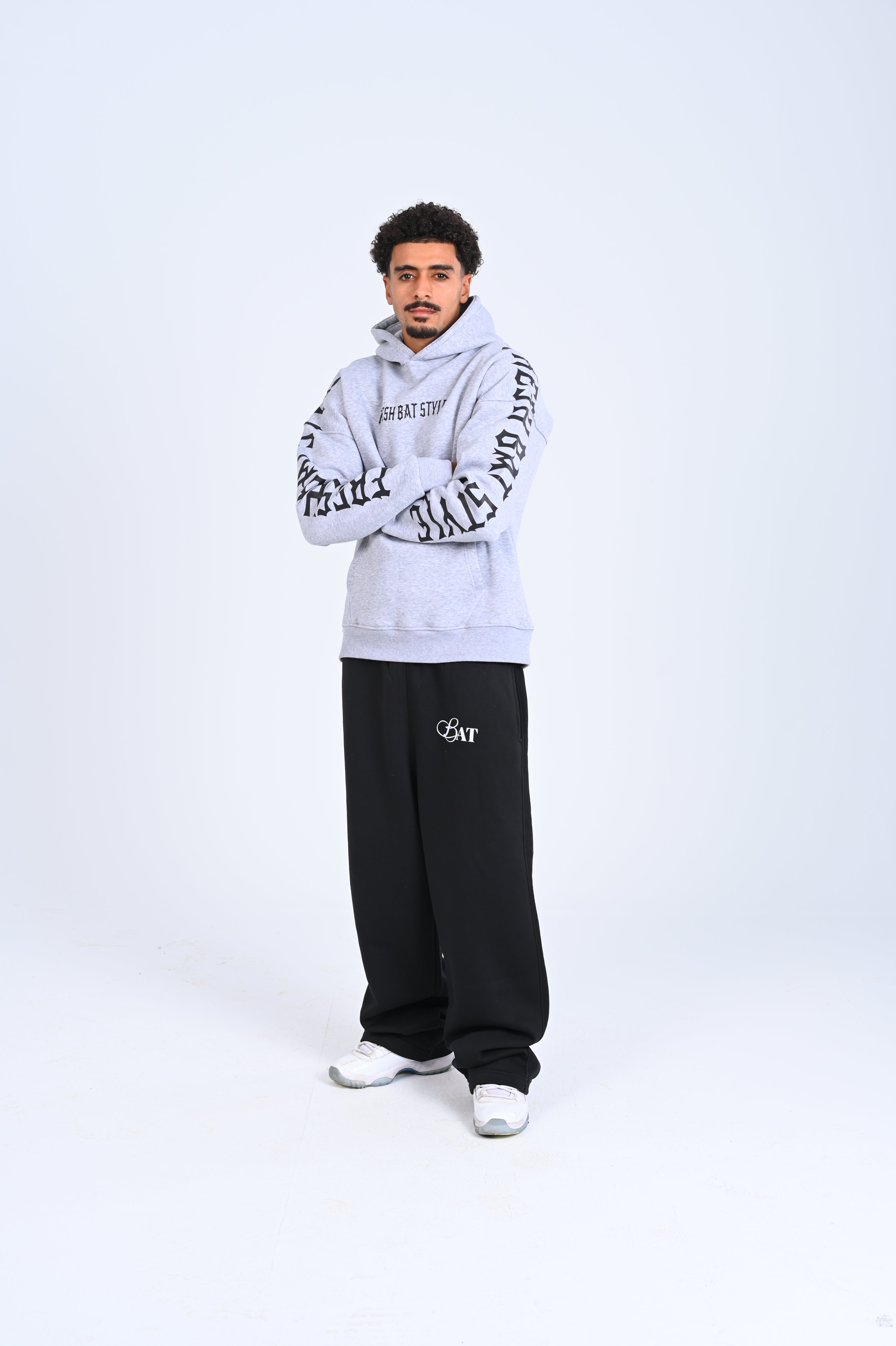 Grey fresh bat hoodie