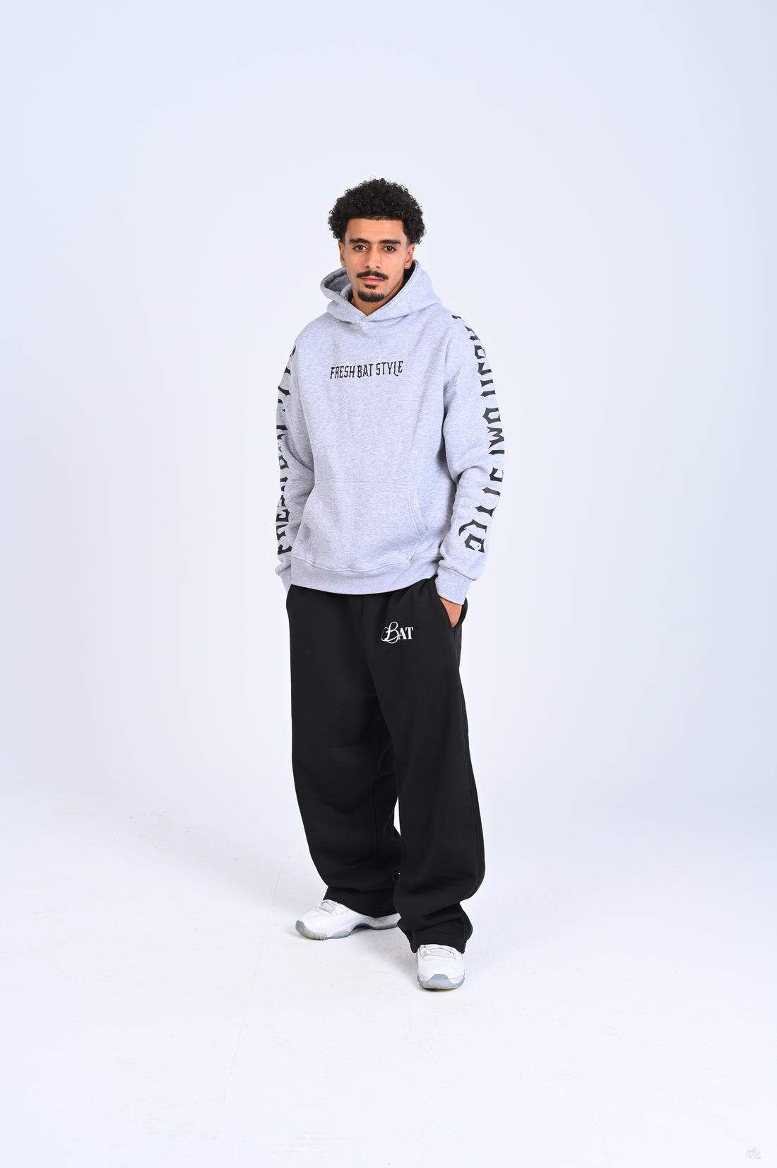 Grey fresh bat hoodie