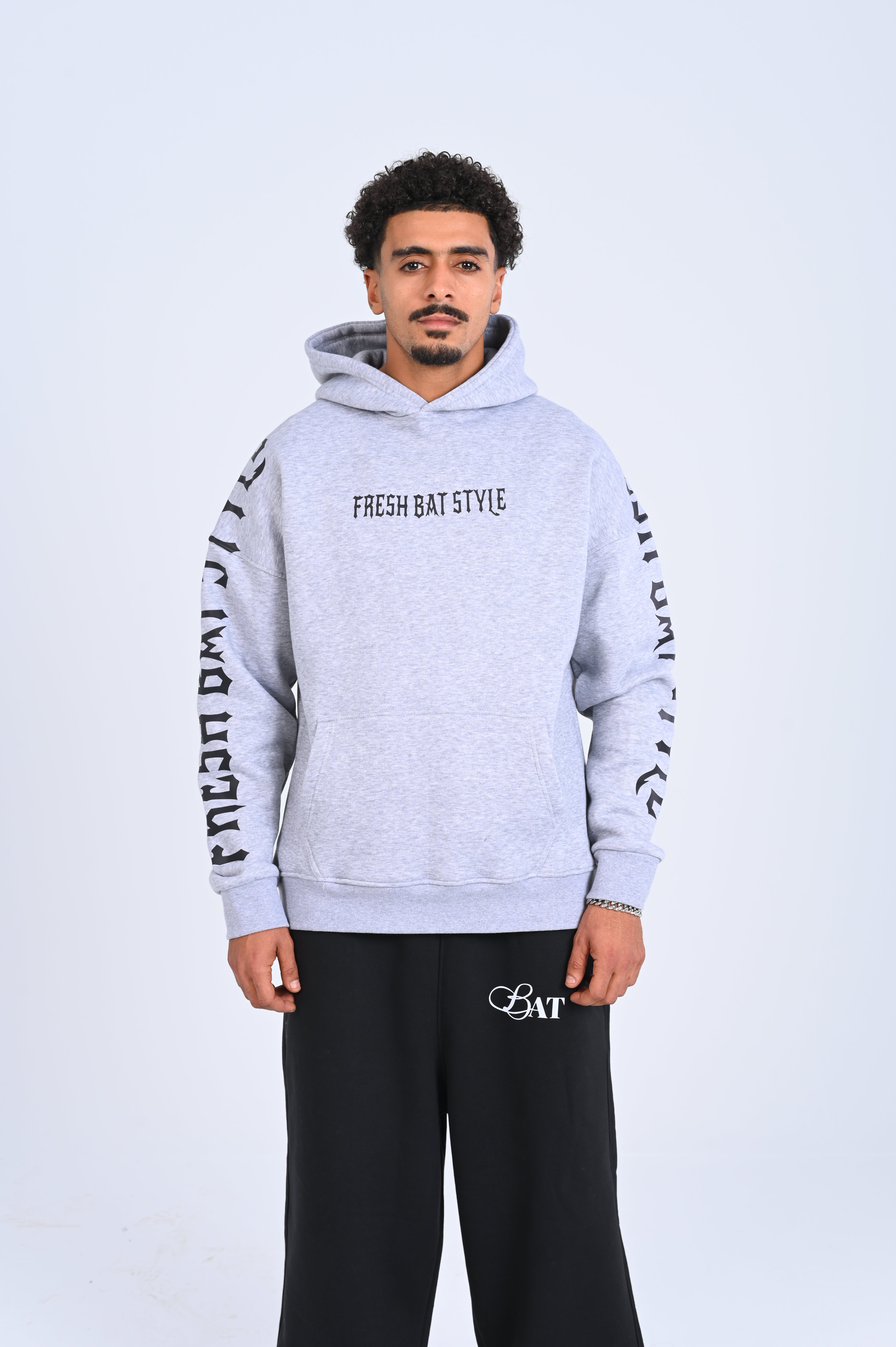 Grey fresh bat hoodie