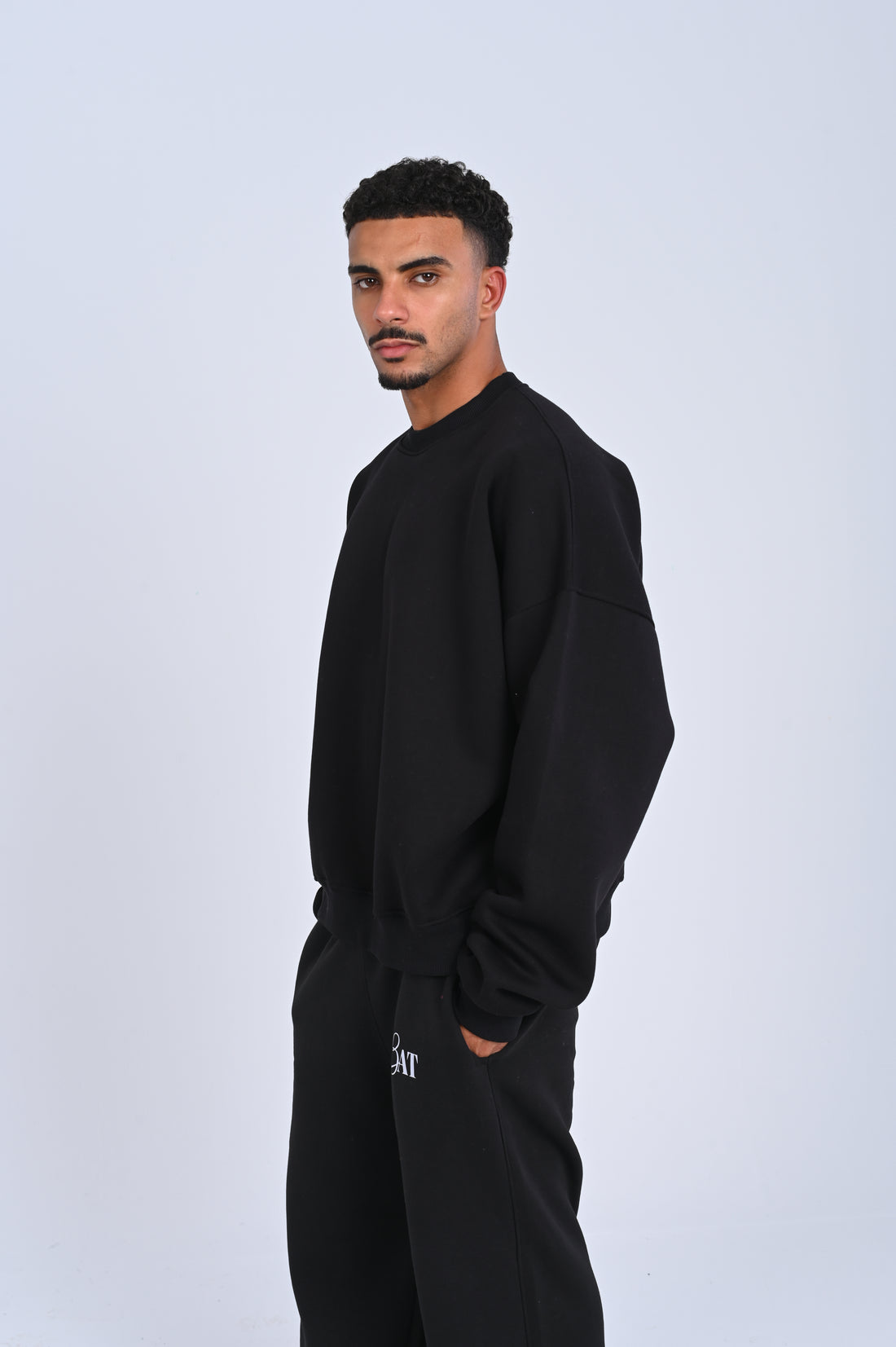 Black crewneck
