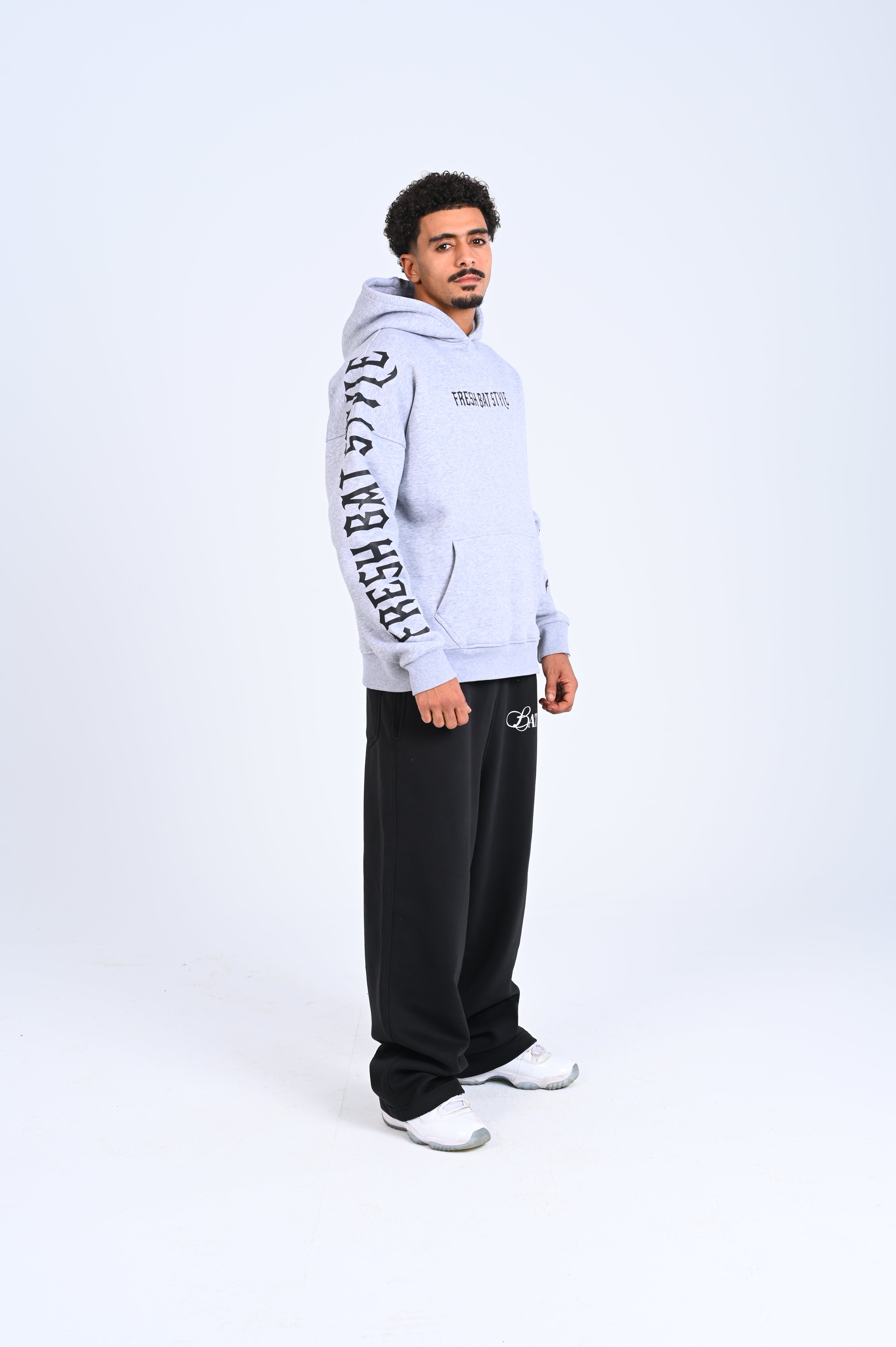 Grey fresh bat hoodie